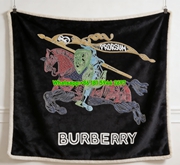 Burberry Red Rose Print Flannel Fleece Sofa Throw Blanket B181